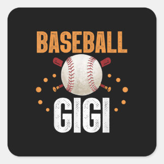 Baseball Gigi Familie Matching Team Sport Quadratischer Aufkleber