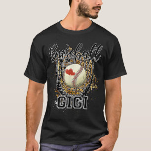Baseball Gigi Leopard Baseball Liebe Familie Mothe T-Shirt