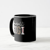 Baseball Gigi Leopardendruck Coquette Bow Tasse (Vorderseite Links)