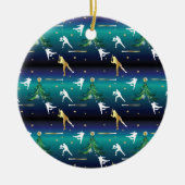 Baseball Girls Softball Weihnachten Keramik Ornament (Vorne)