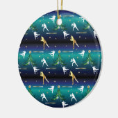 Baseball Girls Softball Weihnachten Keramik Ornament (Links)