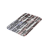 Baseball Glory | Verblasste grunge amerikanische F Badematte (Schrägansicht)