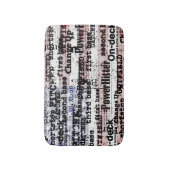 Baseball Glory | Verblasste grunge amerikanische F Badematte (Vorderseite Vertikal)