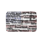 Baseball Glory | Verblasste grunge amerikanische F Badematte (Vorderseite)