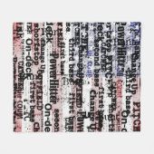 Baseball Glory | Verblasste grunge amerikanische F Fleecedecke (Vorderseite (Horizontal))