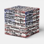 Baseball Glory | Verblasste grunge amerikanische F Geschenkschachtel (Rückseite)