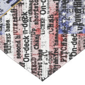 Baseball Glory | Verblasste grunge amerikanische F Kurzer Tischläufer (Ecke)