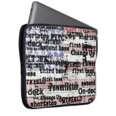 Baseball Glory | Verblasste grunge amerikanische F Laptopschutzhülle (Vorne Rechts)