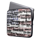 Baseball Glory | Verblasste grunge amerikanische F Laptopschutzhülle (Vorderseite Links)