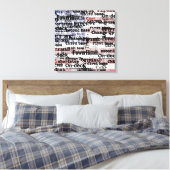 Baseball Glory | Verblasste grunge amerikanische F Leinwanddruck (Insitu (Schlafzimmer))