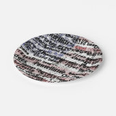 Baseball Glory | Verblasste grunge amerikanische F Pappteller (Schrägansicht)