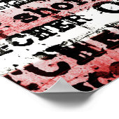 Baseball Glory | Verblasste grunge amerikanische F Poster (Ecke)