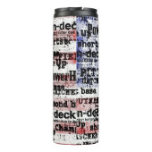 Baseball Glory | Verblasste grunge amerikanische F Thermosbecher (Rückseite)