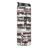 Baseball Glory | Verblasste grunge amerikanische F Thermosbecher (Nach rechts gedreht)