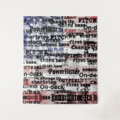 Baseball Glory | Verblasste grunge amerikanische F Wandteppich (Vorderseite)