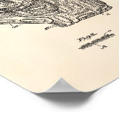 Baseball Glove 1924 Patentart - Old Peper Poster (Ecke)