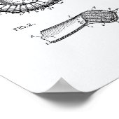 Baseball Glove 1942 Patent Art Weißbuch Poster (Ecke)
