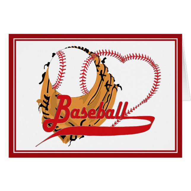 Baseball Glove & Baseball Heart (Vorderseite (Horizontal))