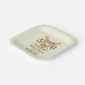 Baseball Glove Bats Themed Men's 50th Birthday Pappteller (Gewinkelt)