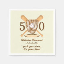 Baseball Glove Bats Themed Men's 50th Birthday