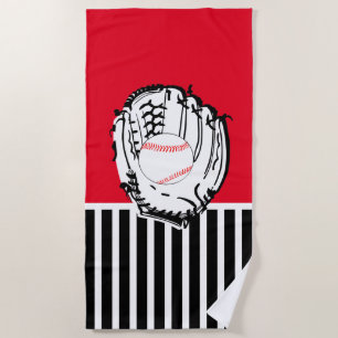 Baseball Glove Beach Handtuch