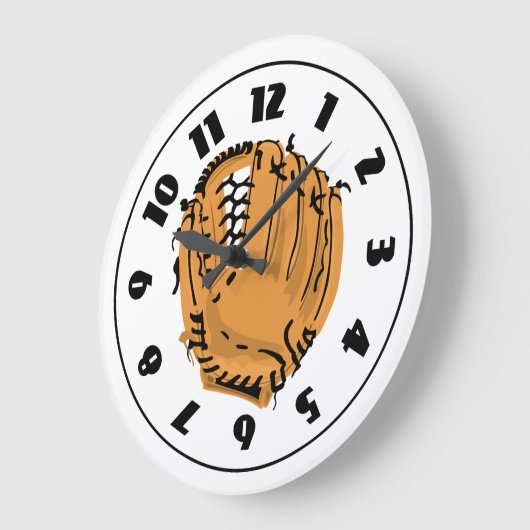 Baseball Glove Clock Große Wanduhr (Winkel)