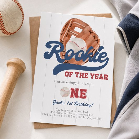 Baseball Glove Einladung zum ersten Geburtstag