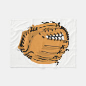 Baseball Glove Fleecedecke (Vorderseite (Horizontal))
