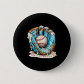 Baseball Glove Ice Cream Drip With Sprinkles Men B Button (Vorderseite)