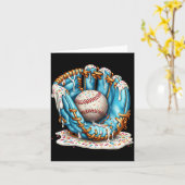 Baseball Glove Ice Cream Drip With Sprinkles Men B Karte (Gelbe Blume)