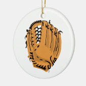 Baseball Glove Keramikornament (Links)