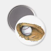 Baseball Glove Magnet (Vorderseite/Rückseite)