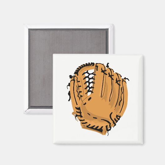 Baseball Glove Magnet (Vorderseite/Rückseite)