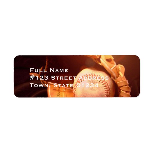 Baseball Glove Mailing Labels (Vorne)