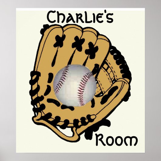 Baseball & Glove Poster (Vorne)