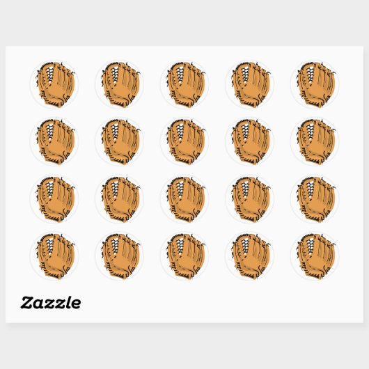 Baseball Glove Stickers (Blatt)
