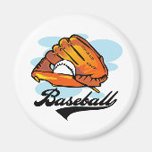 Baseball Glove T - Shirt und Geschenke Magnet (Vorne)