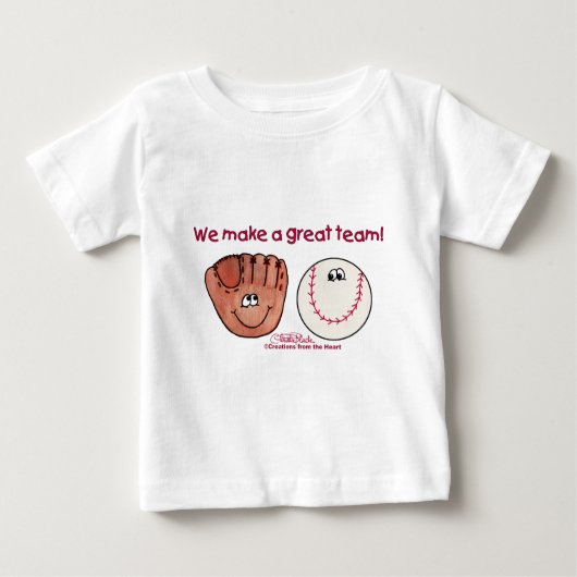 Baseball Glove Team Baby T-shirt (Vorderseite)