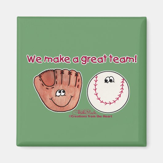 Baseball Glove Team Magnet (Vorne)
