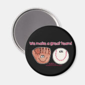Baseball Glove Team Magnet (Vorderseite/Rückseite)