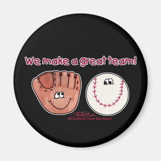 Baseball Glove Team Magnet (Vorne)
