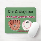 Baseball Glove Team Mousepad (Mit Mouse)