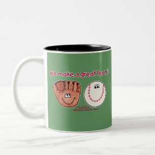 Baseball Glove Team Zweifarbige Tasse