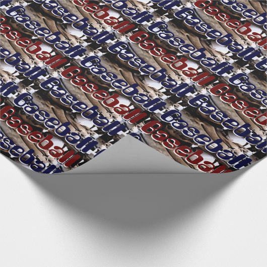 Baseball Glove und Ball Graphics Geschenkpapier (Ecke)