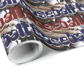 Baseball Glove und Ball Graphics Geschenkpapier (Rolleneckpunkt)