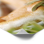 Baseball Glove und Ball Poster (Ecke)