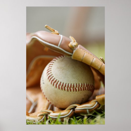 Baseball Glove und Ball Poster (Vorne)
