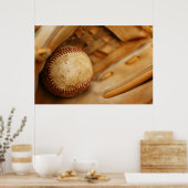 Baseball Glove und Ball Poster (Küche)