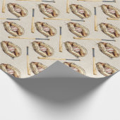 Baseball Glove und Bat Geschenkpapier (Ecke)