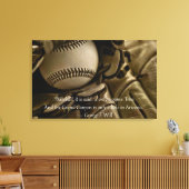 Baseball, Glove und George will zitieren Leinwanddruck (Insitu (Wohnzimmer))